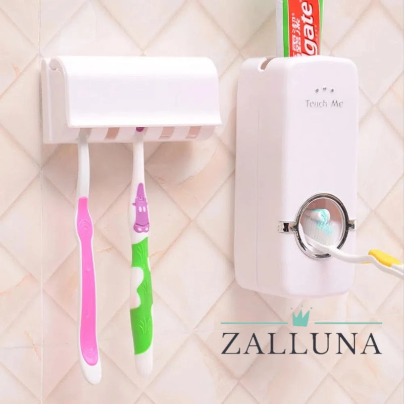 Dispenser Automático Pasta De Dente Creme Dental Porta Escova Com Suporte Prático Econômico
