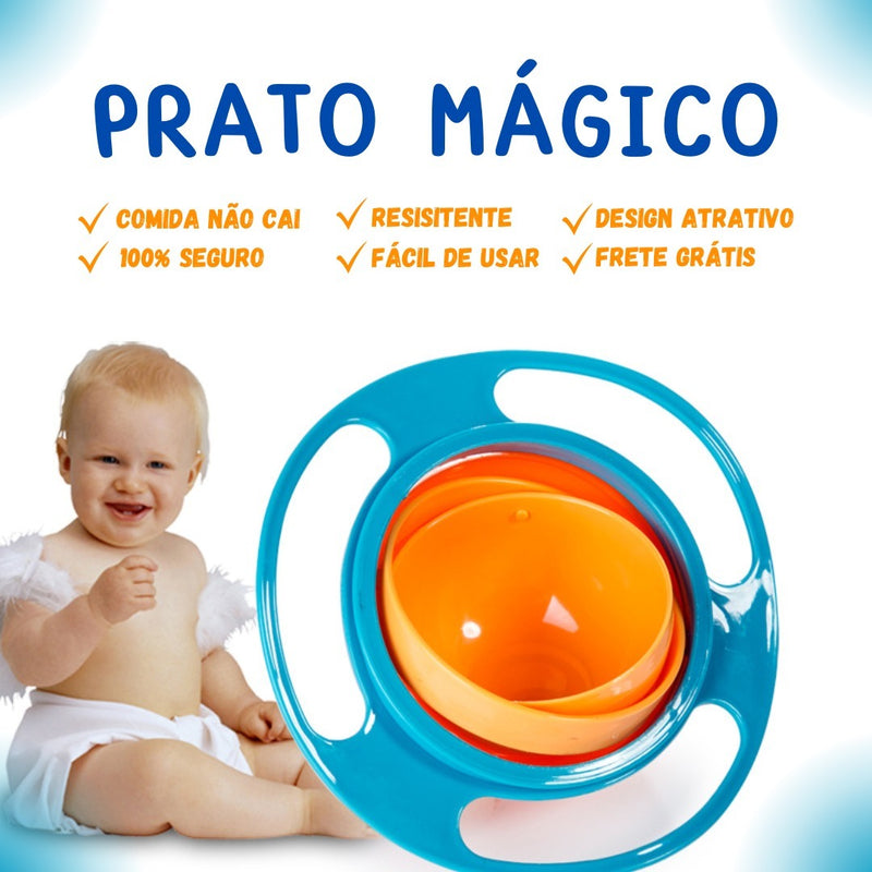 Prato Mágico Infantil Bebê Giratório 360º
