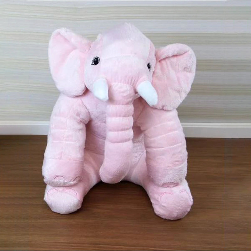 Almofada Travesseiro Para Bebê Menina Elefante ROSA Pelúcia 60cm
