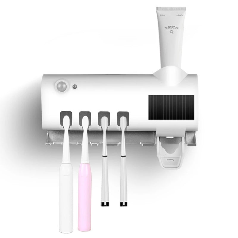 Suporte Escova de Dentes Esterilizador Com Luz UV Antibacteriano Decoracão Banheiro