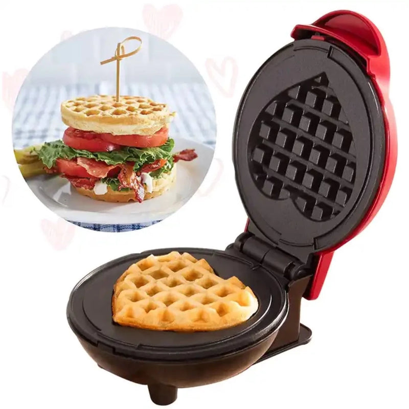 Mini Máquina De Waffle Multiuso Grill Portátil Antiaderente